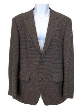 Hugo Boss Mens Houndstooth Wool Blend Blazer In Black & Grey/Brown Maxwell style